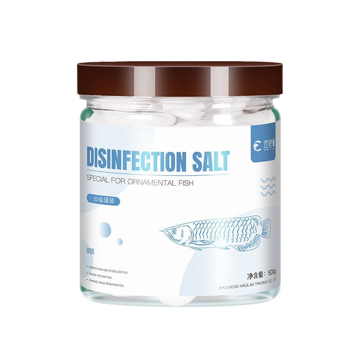 Aquarium Salt for Fish Tanks, Water Treatment, 500 g Can - White