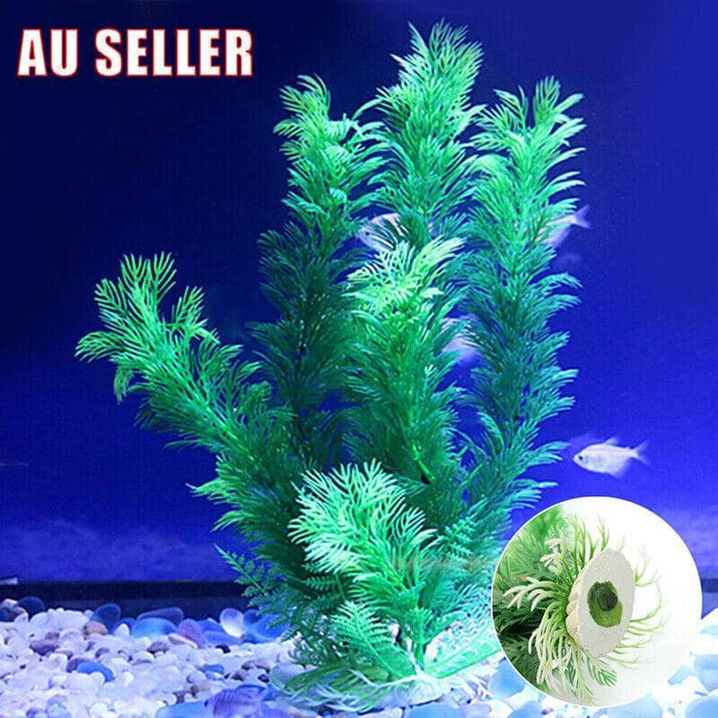 Artificial Aquarium Plant 30 cm Plastic Water Grass - Green