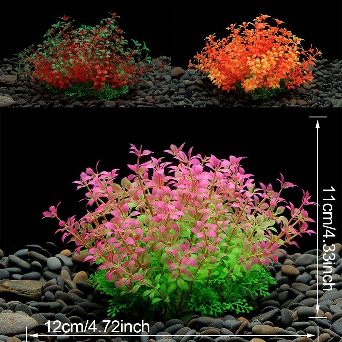 Artificial Aquarium Plants for Fish Tank Decoration - Style 04, Pack of 3 - view 5