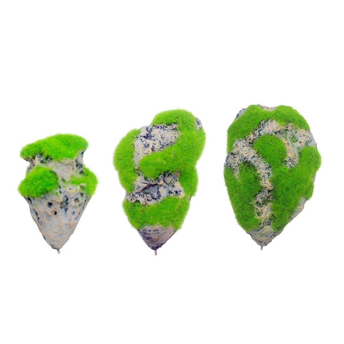 Artificial Floating Stone with Moss Aquarium Decoration - Small (9.2 x 5.8 cm) - view 3