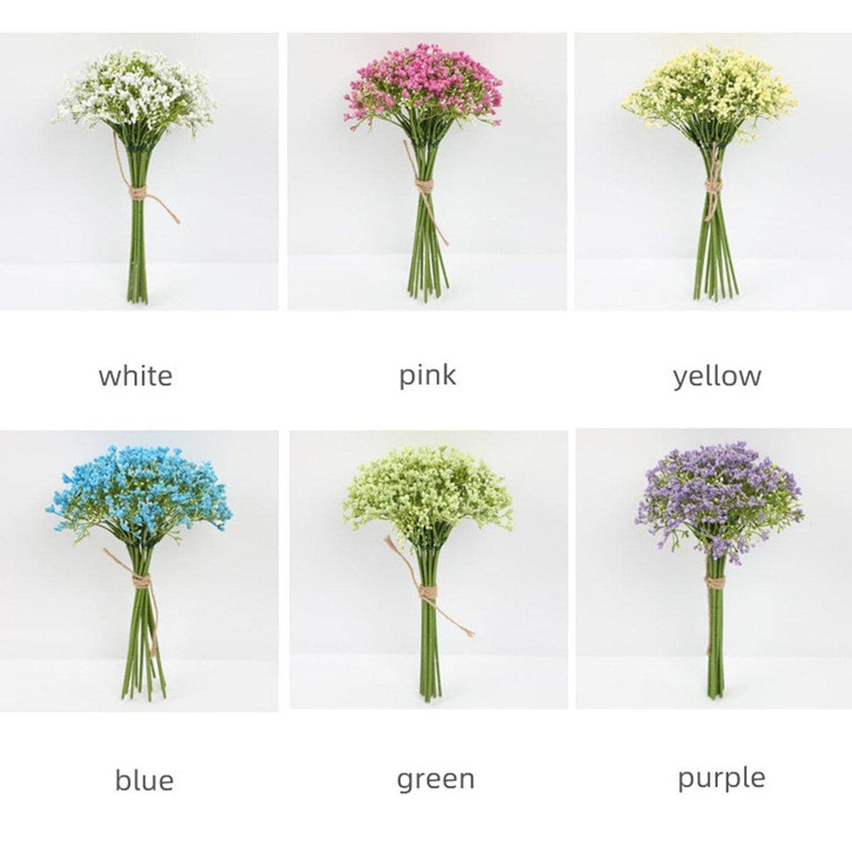 Artificial Foam Baby's Breath Flowers - Purple, Pack of 16 - view 5