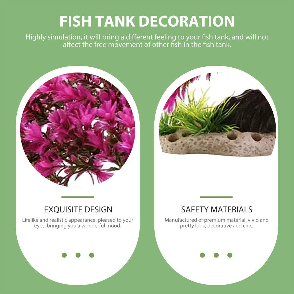 Artificial Pink Azalea Tree Aquarium Ornament Fish Tank Decoration - view 4