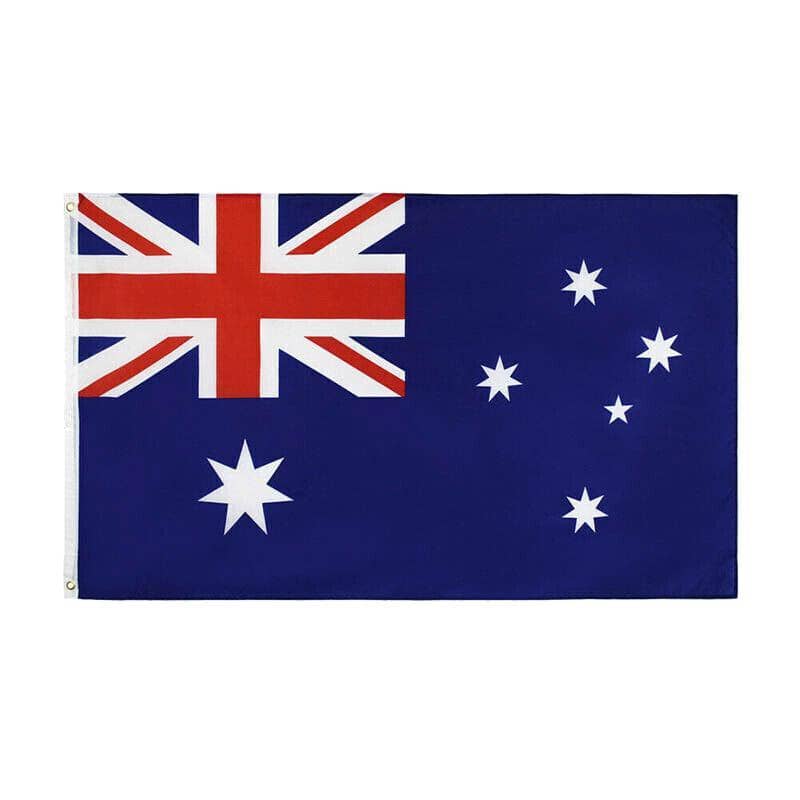 Australian Flag in Polyester with Brass Grommets, Large 90 x 150 cm - view 2