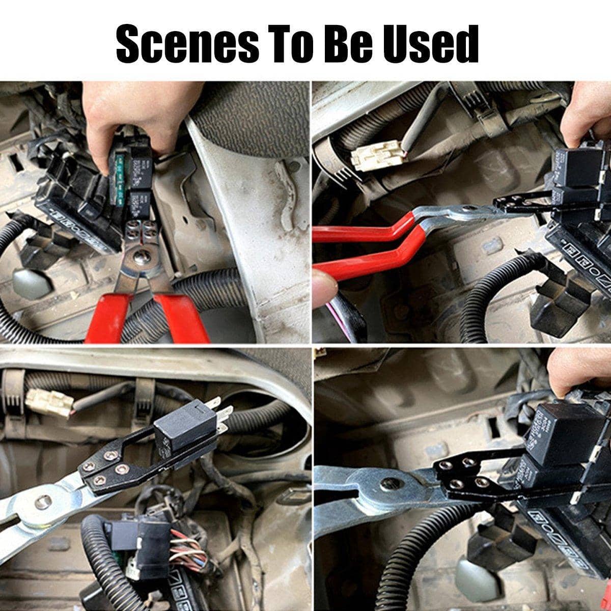 Auto Fuse Puller Relay Pliers for Car Mechanics, Red and Black - view 5
