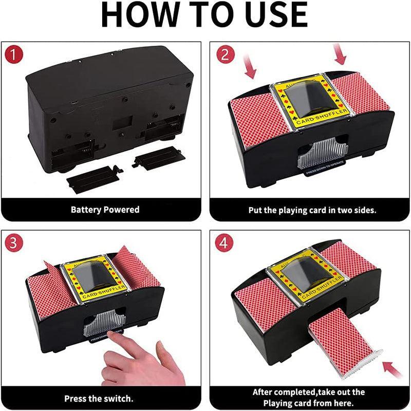 Automatic Card Shuffler for 2 Decks with One-Button Operation - view 5