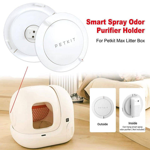 Automatic Cat Litter Box Spray Deodoriser Holder for PETKIT MAX, White