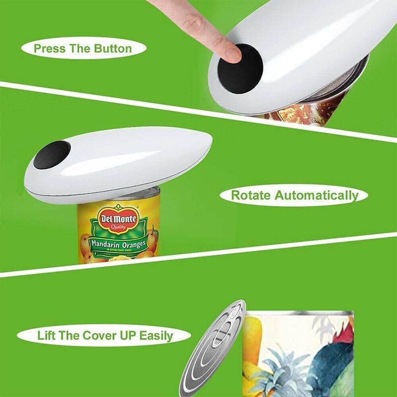 Automatic Electric Can Opener with Jar Grip - One-Touch Kitchen Tool - view 4
