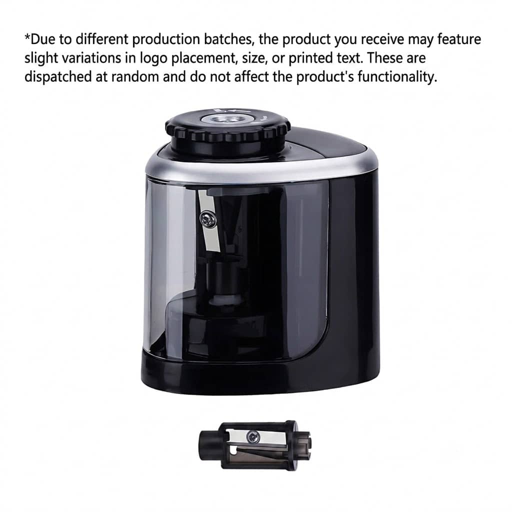 Automatic Electric Pencil Sharpener with 2 Blades - Black - view 3