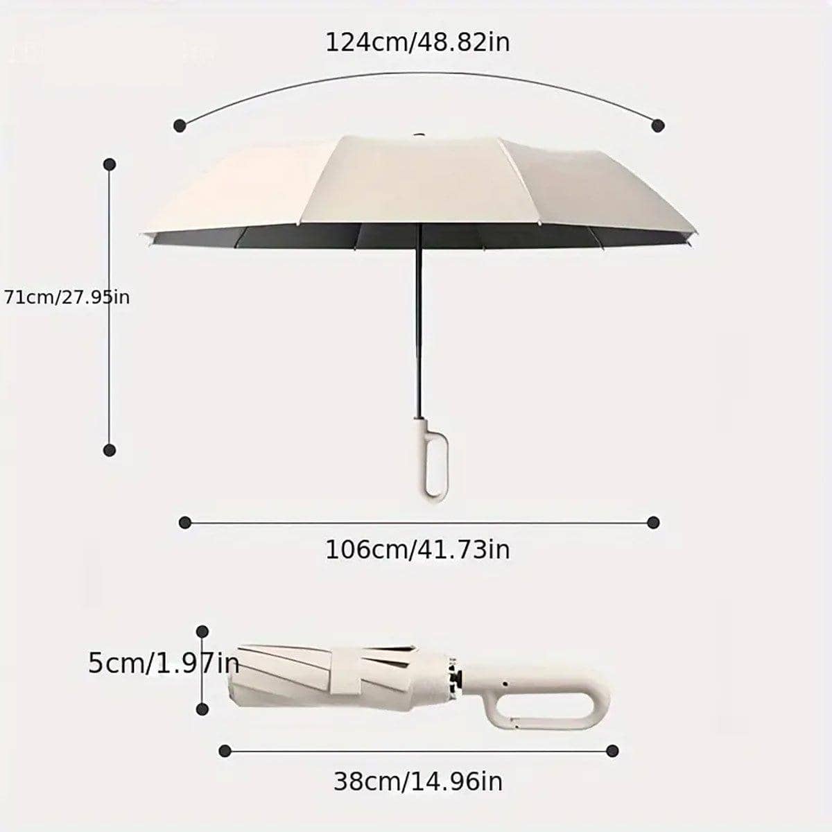 Automatic Folding Umbrella for Sun and Rain - Green - view 4