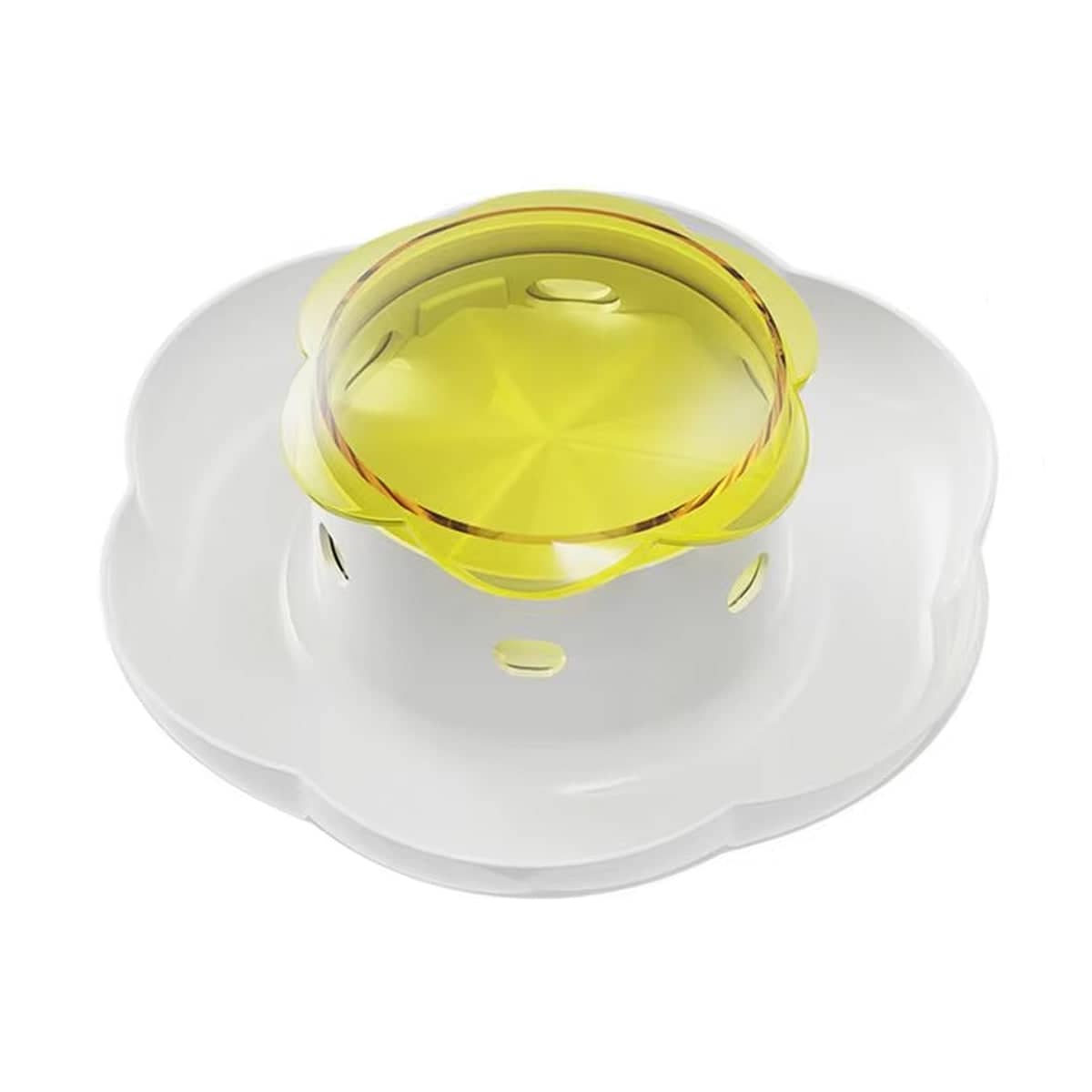 Automatic Pet Food Dispenser Feeding Bowl for Dogs and Cats - Yellow