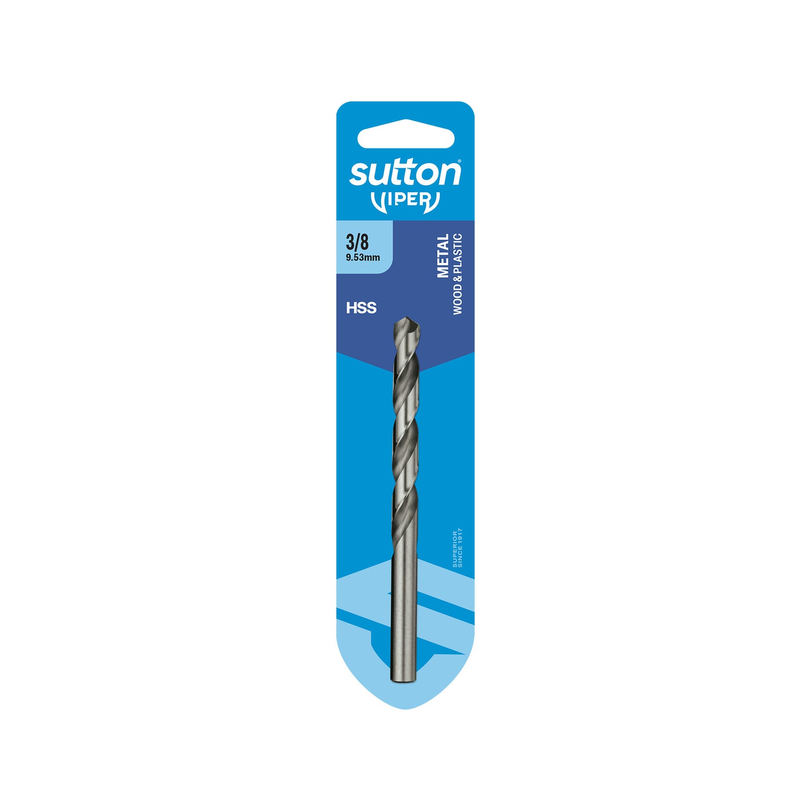Sutton Tools 3/8" Viper Jobber Drill Bit for Metal, Wood & Plastic
