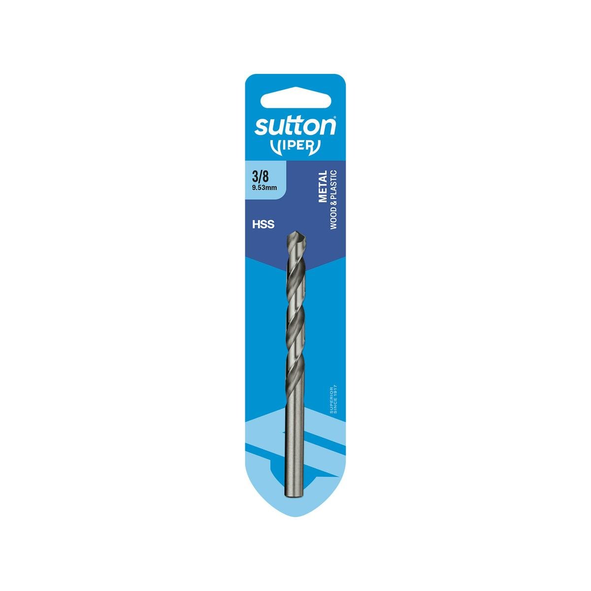 Sutton Tools 3/8" Viper Jobber Drill Bit - M2 HSS - Fast Drilling Speed - SuperSaverAU - view 1