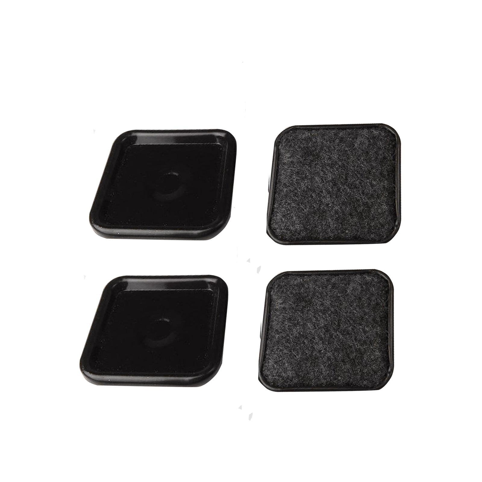 Surface Gard 48mm Brown Square Castor Cup Carpet Base - 4 Pack
