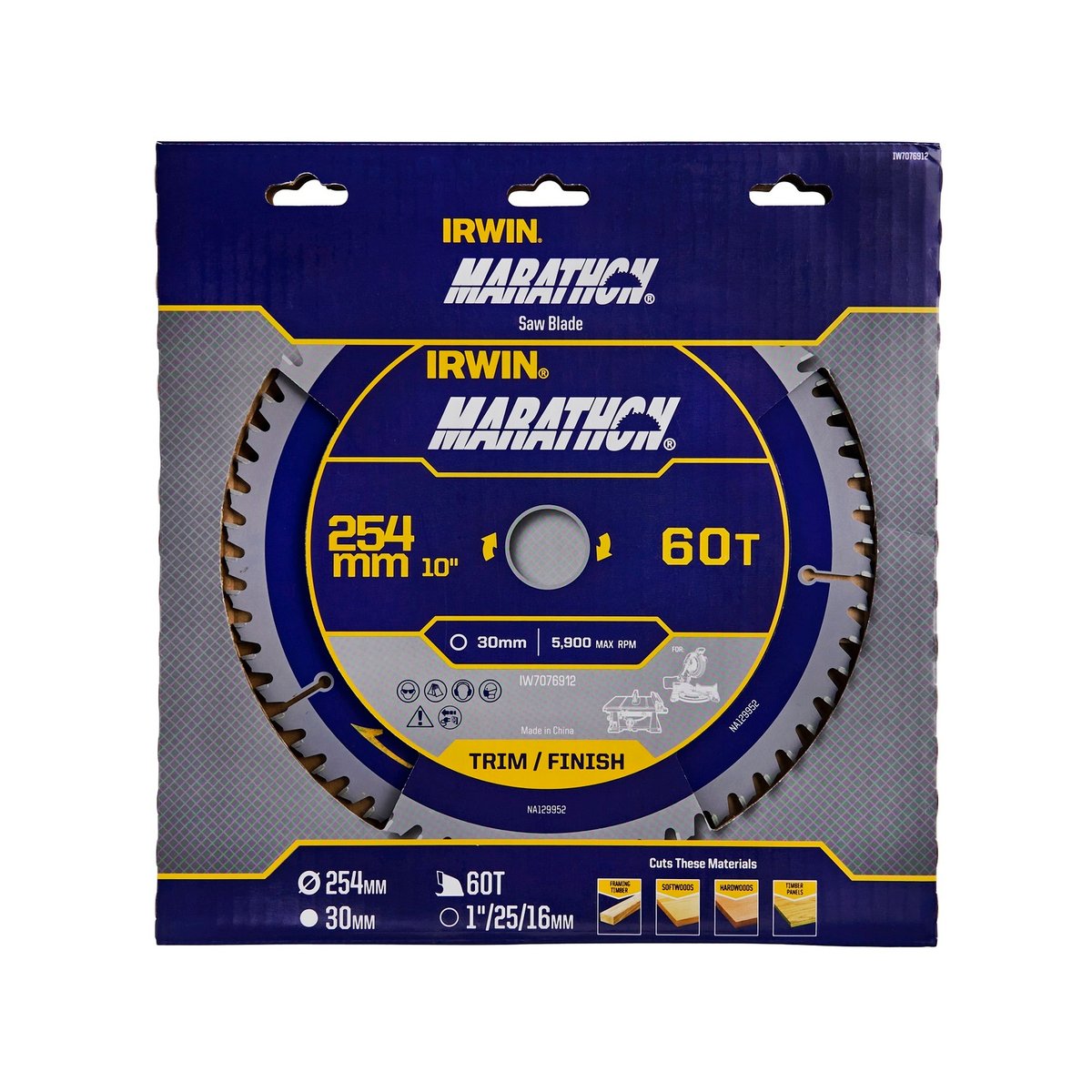 IRWIN 254mm 60T Marathon Circular Saw Blade