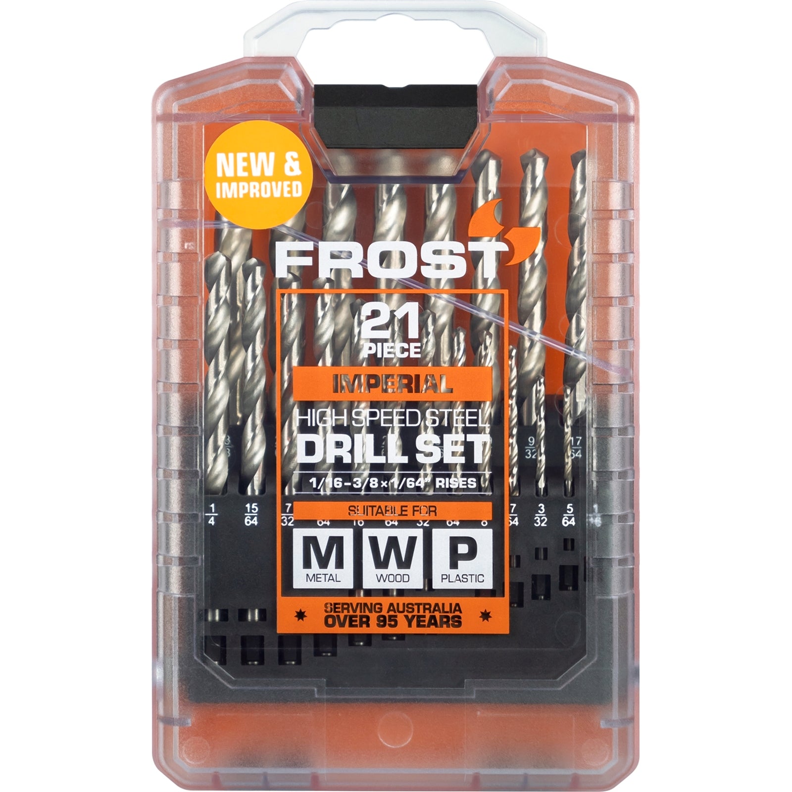Frost 21 Piece HSS Imperial Jobber Drill Bit Set