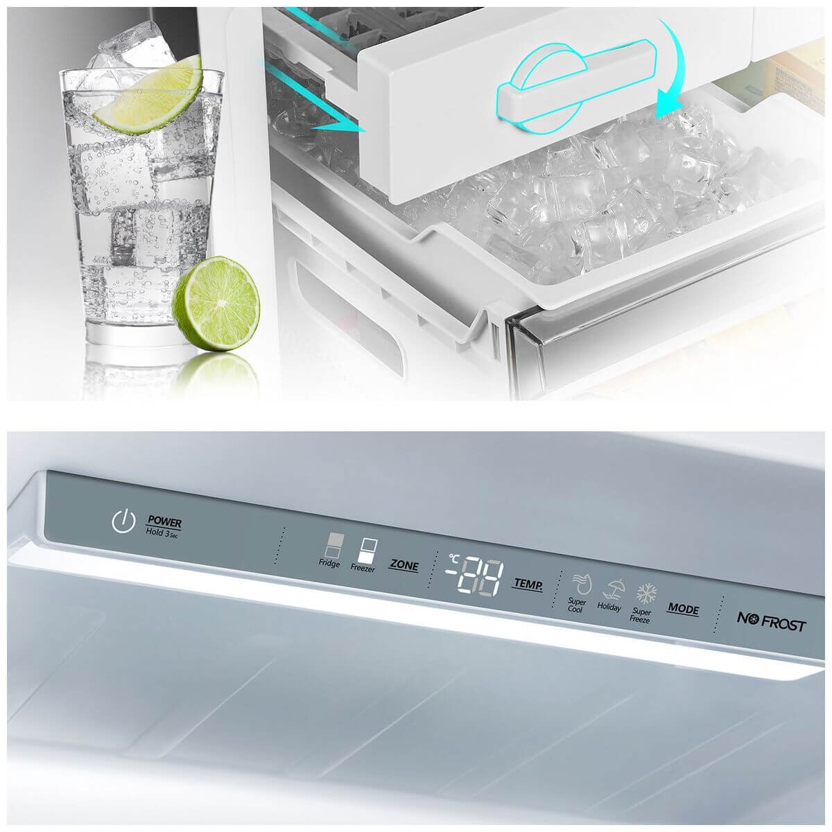 Hisense 417L Bottom Mount Fridge - Charcoal Finish, 4.5 Star Energy, Inverter Technology - HRBM419B