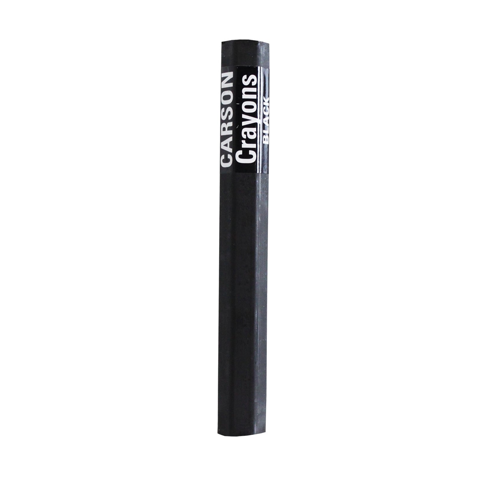 Carson Crayons Lumber No.3 Black 120mm, Wax/Clay Formula, Waterproof Marking Crayon