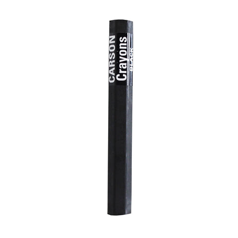 Carson Crayons Lumber No.3 Black 120mm, Wax/Clay Formula, Waterproof Marking Crayon