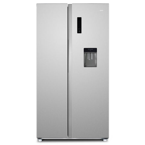 CHiQ 559L Side by Side Fridge Freezer - Silver, 4.5 Star Energy, Non-Plumbed Water Dispenser - CSS557NSD4E