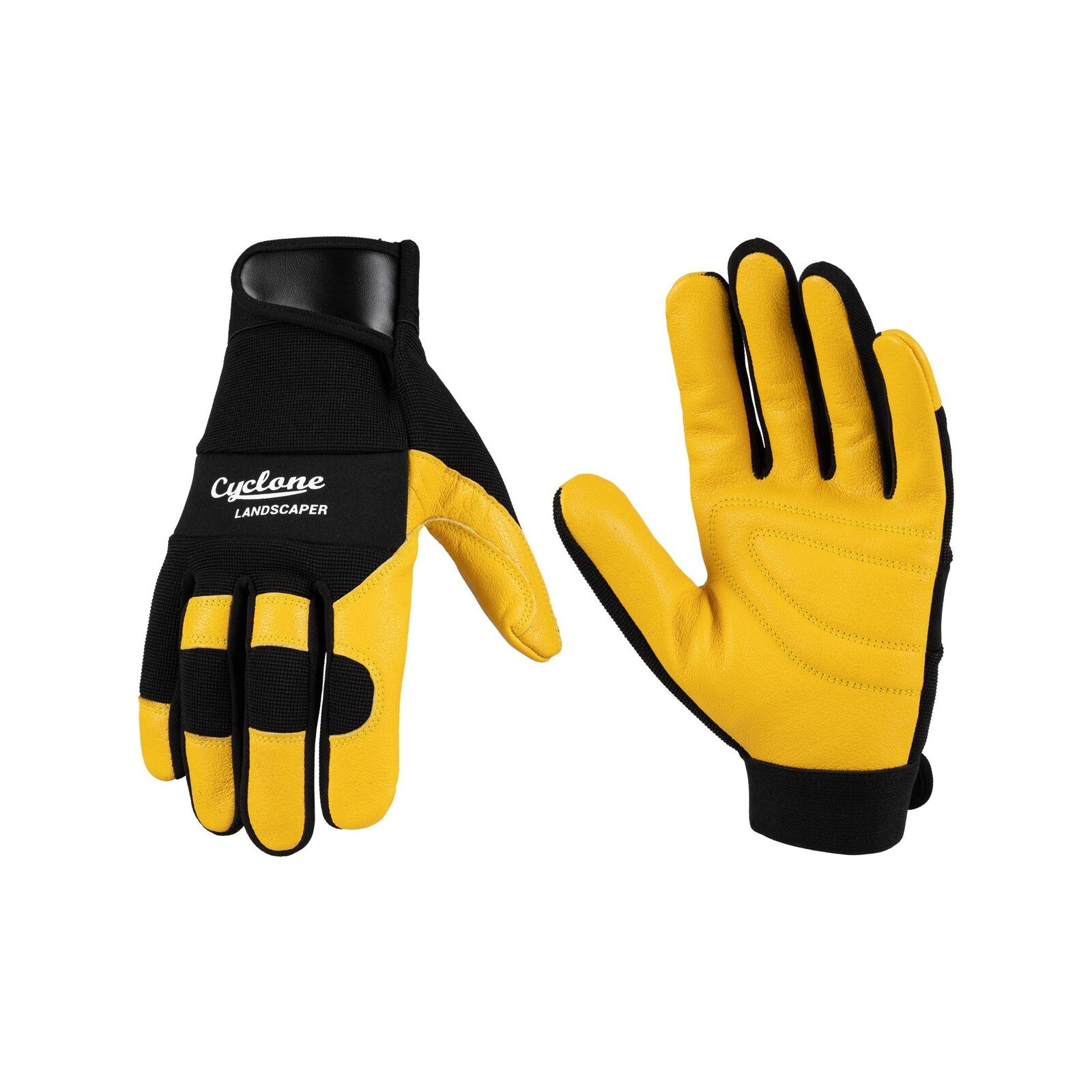 Cyclone Extra Large Leather Power Garden Gloves Yellow/Black