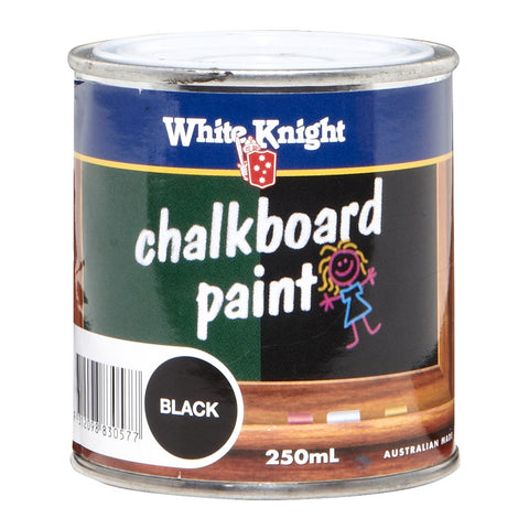 White Knight Chalkboard Paint 250ml Black Brush-On Create a Writable Chalkboard Surface