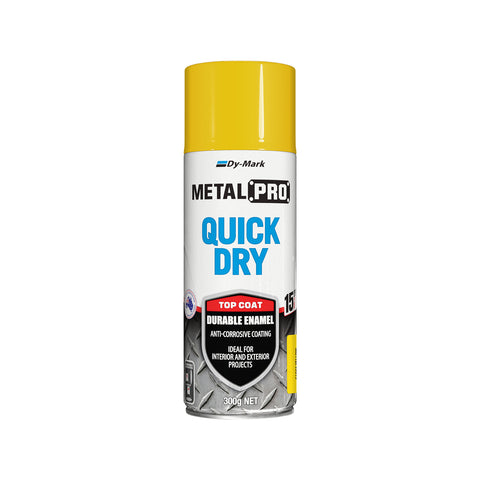Dy-Mark 300g Yellow Gloss MetalPro Quick Dry Aerosol Paint