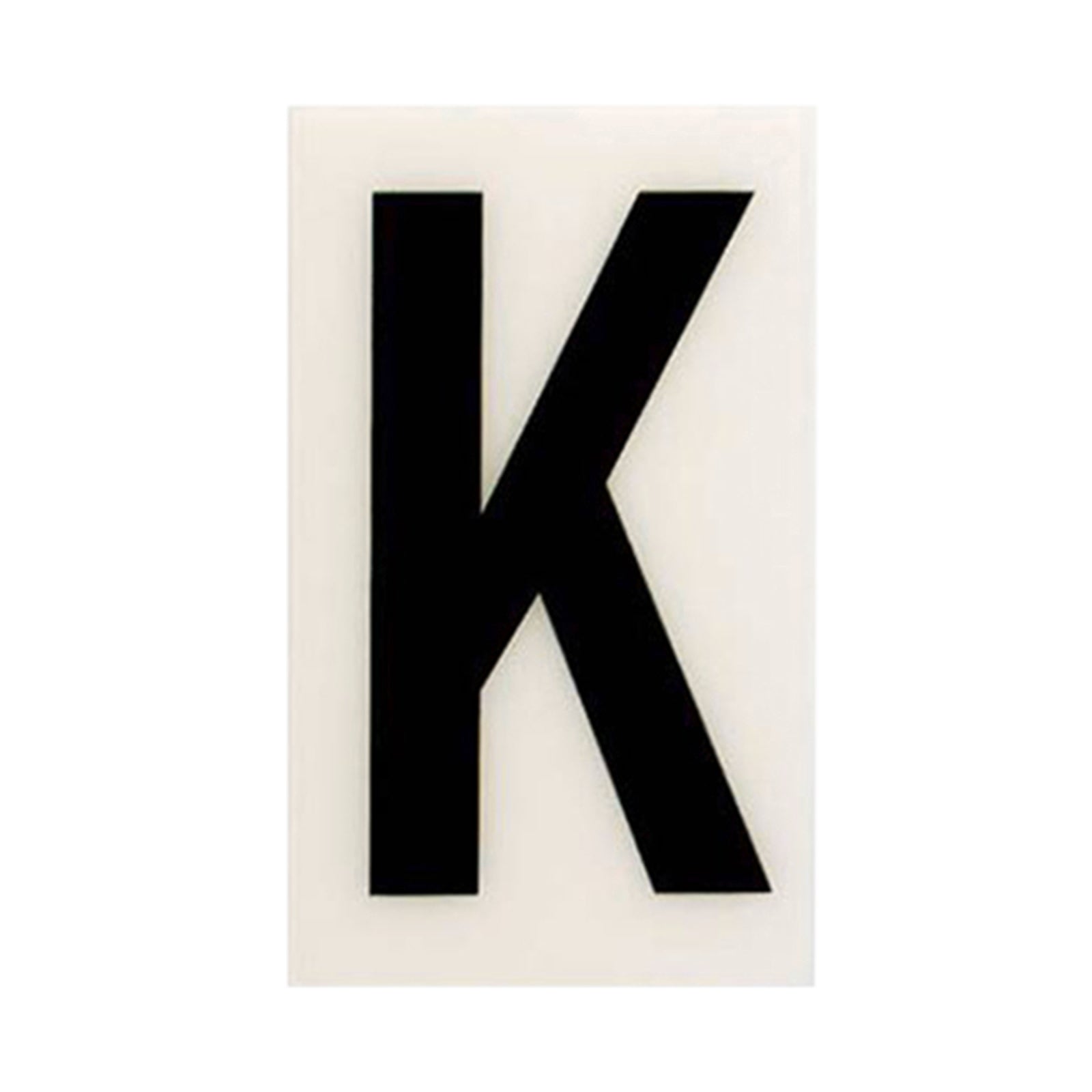 Sandleford 60mm White Self Adhesive House Letter K, Gloss Weather Resistant Polycarbonate