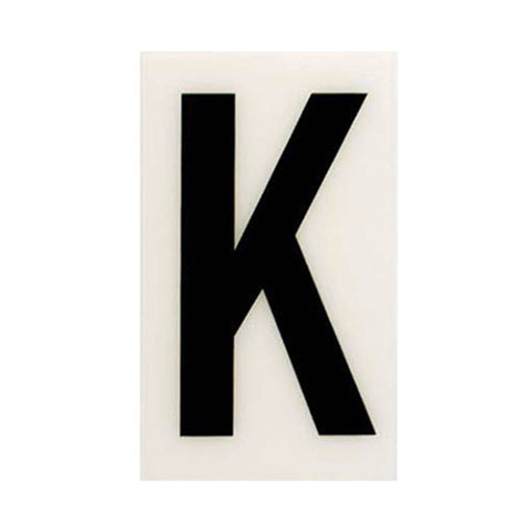Sandleford Self Adhesive House Letter K - 60mm - White - Durable Polycarbonate - SuperSaverAU - view 1