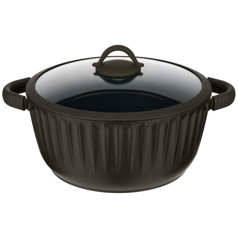 Resto Ascella 28cm Non-Stick Casserole Pot with Lid - 6.8L, Recycled Aluminium, Induction - RE94005