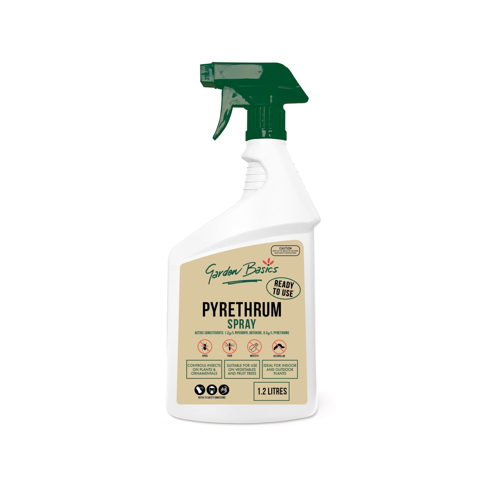Garden Basics 1.2L White Ready To Use Pyrethrum Insecticide Spray
