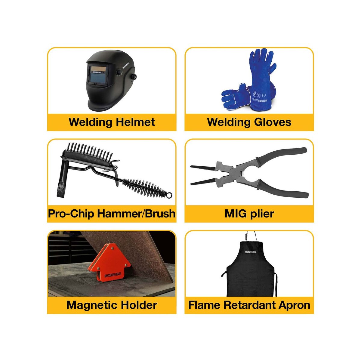 Bossweld Welders Starter Pack 7 Piece Safety Accessories