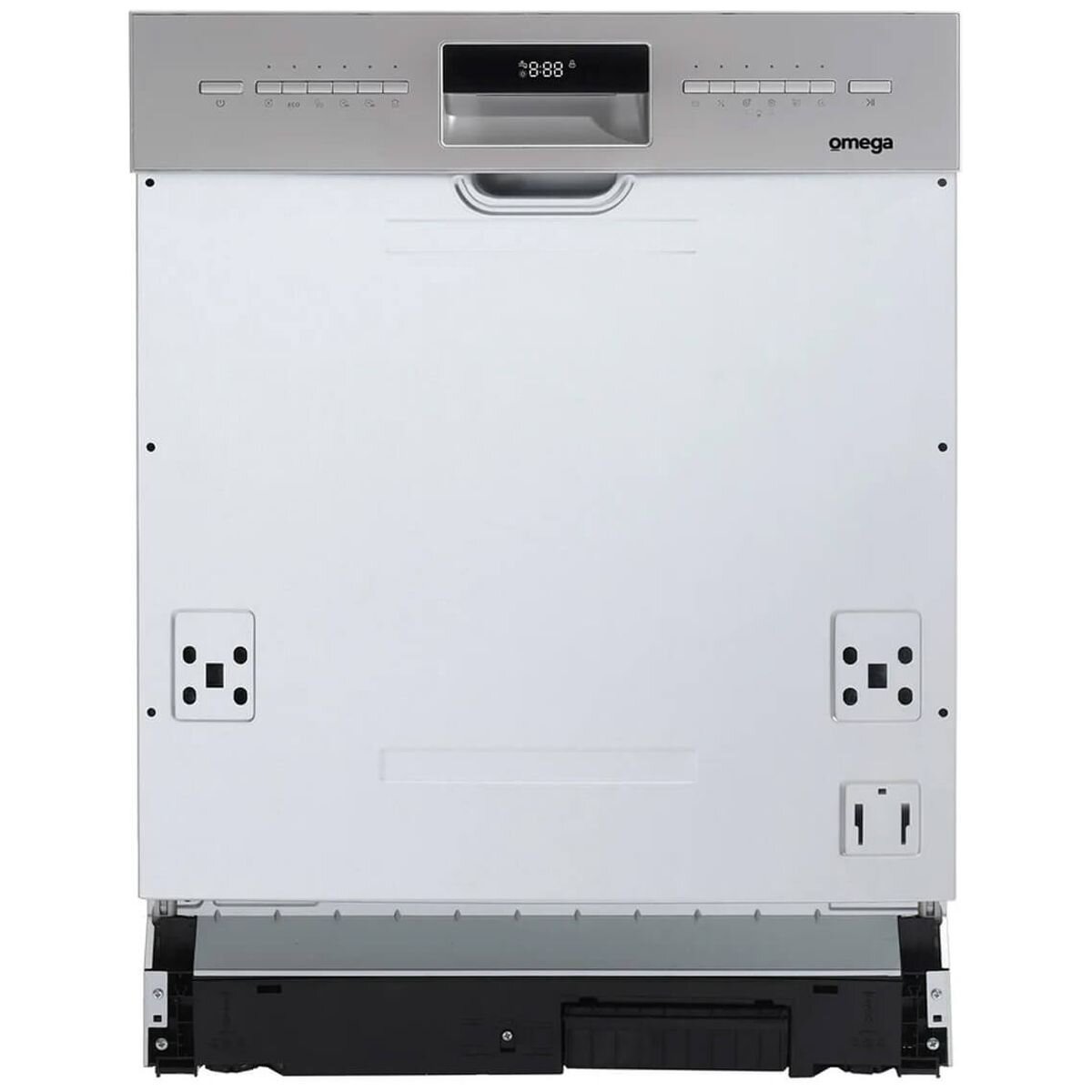 Omega 60cm Semi Integrated Dishwasher - 15 Place Settings - 7 Programs - Stainless Steel - ODWIS6015X
