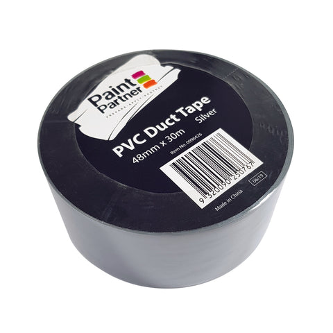 Paint Partner 48mm x 30m Silver PVC Duct Tape Moisture Resistant Indoor Outdoor