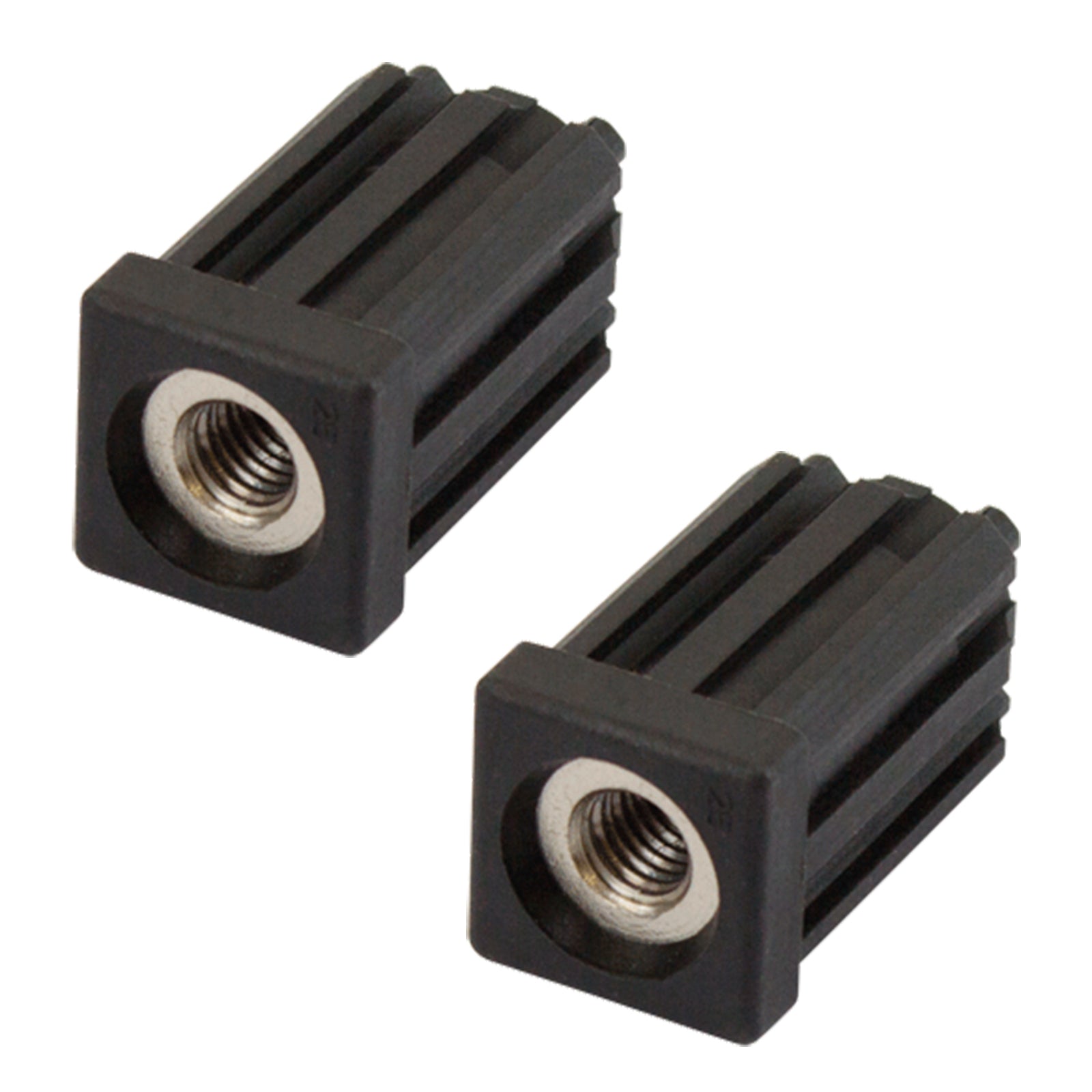 Richmond 25mm x M10 Zinc Plated Square Threaded Tube Insert 2 Pack