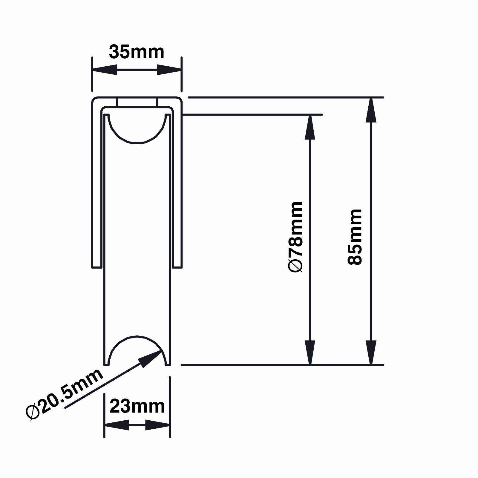 Richmond 78mm Bottom Mount Gate Track Wheel for Sliding Gates - Zinc Plated Steel
