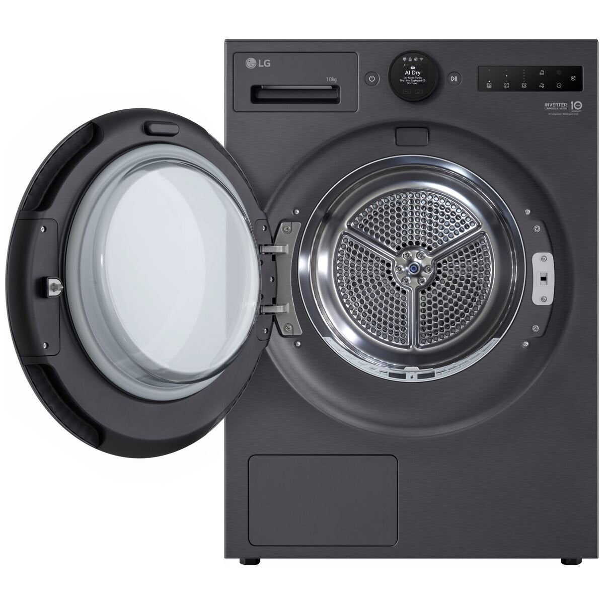 LG Series 9 10kg Heat Pump Dryer - Matte Black, 9 Star Energy Rating, Allergy Care - DXH9-10MB