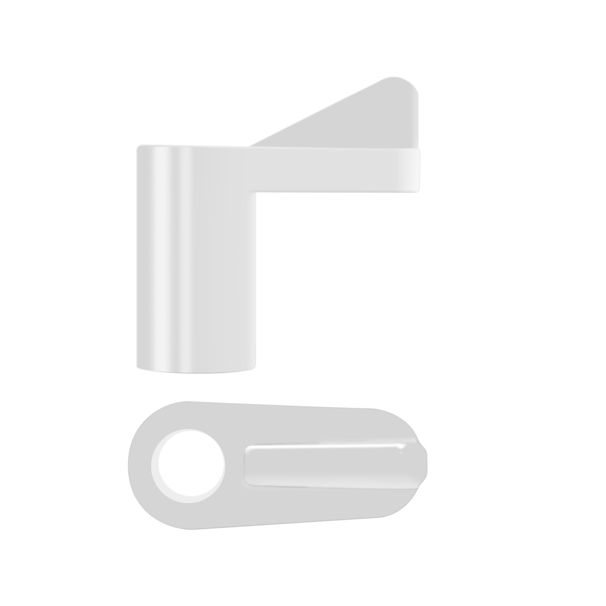 Rolltrak 11mm Clear Plastic Fly Screen Clip Offset - 8 Pack