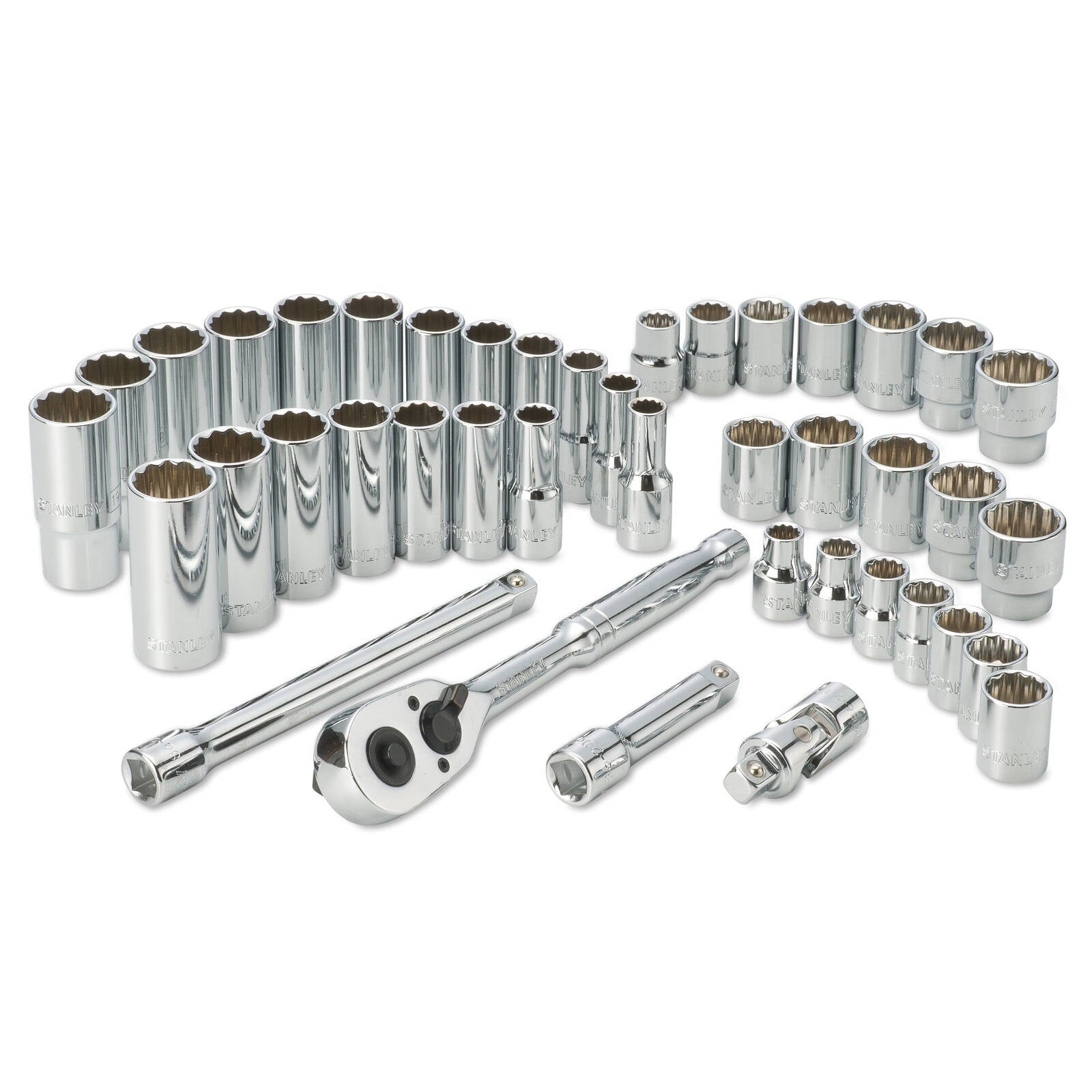 Stanley 42 Piece 3/8" Drive Metric and Imperial Socket Set with Case 89-508