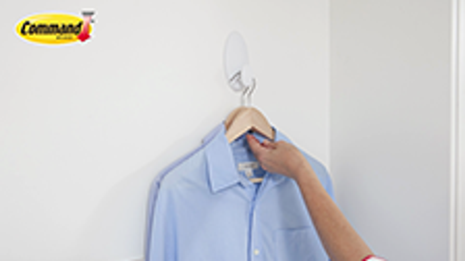 Command White Adhesive Clothes Hanger Damage-Free Self-Adhesive
