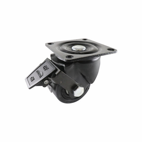 Easyroll 75mm Black Nylon Swivel Brake Machine Castor 500kg