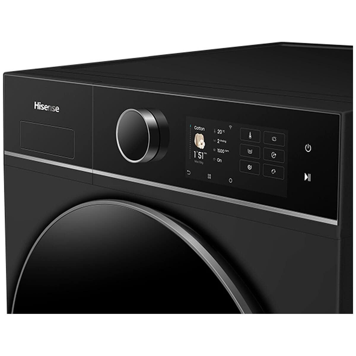 Hisense Series 8I 10kg Front Load Washer - Auto Dosing, Double 5 Star Rating, Charcoal Black - HWF8I1015BX