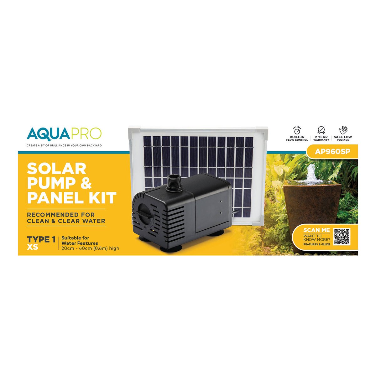 Aquapro Solar Pump Kit - 980L/H - 3.5W - Efficient Water Feature - SuperSaverAU - view 2