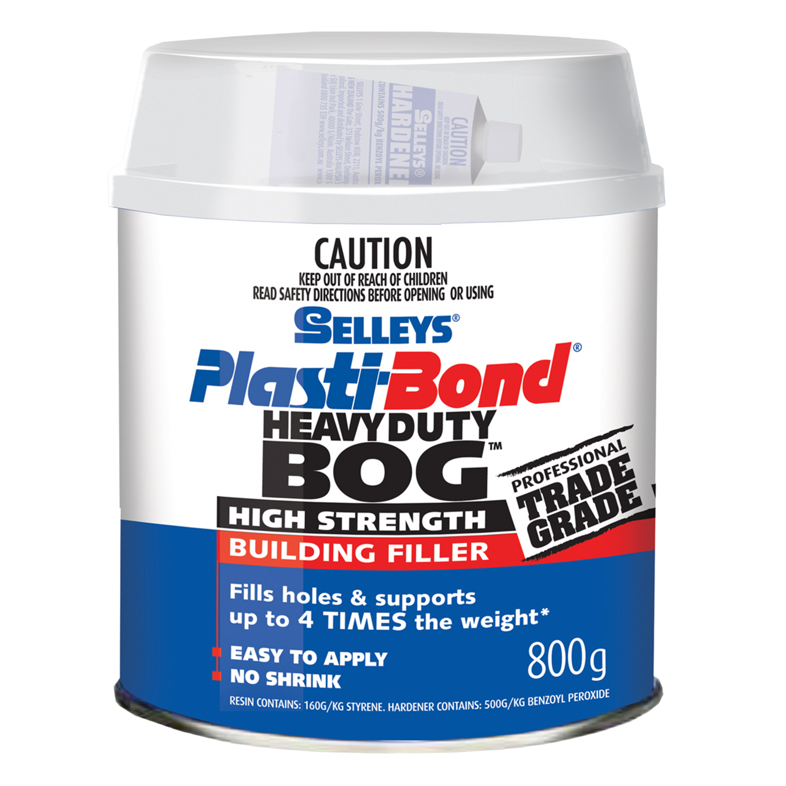 Selleys Plasti-Bond Heavy Duty Bog 800g, Sandable Paintable Filler UV Resistant