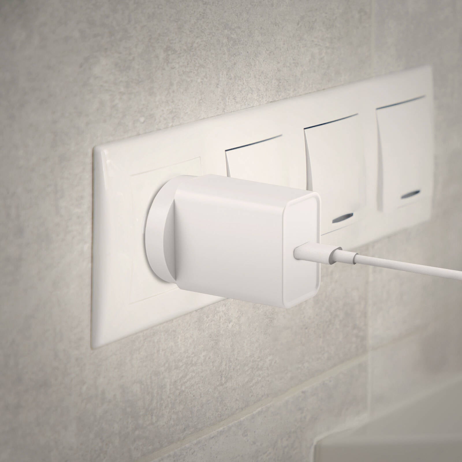 Click 20W USB-C Wall Charger CLK648 - White, Fast Charge for Phones & Tablets