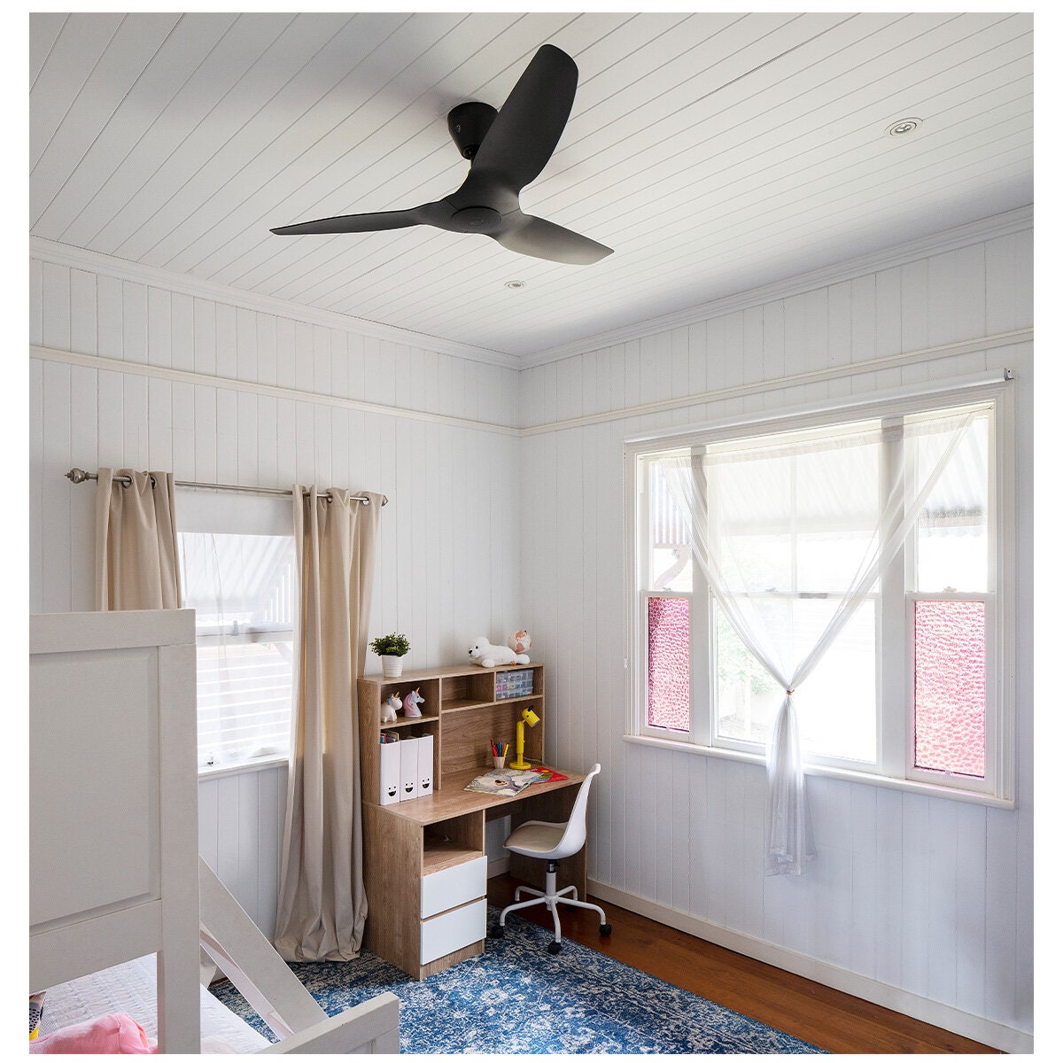 Big Ass Fans Haiku L 52 Inch Ceiling Fan - Black, 7 Speeds, 256mm Drop Tube - HAIKUL-BL-52-256MM