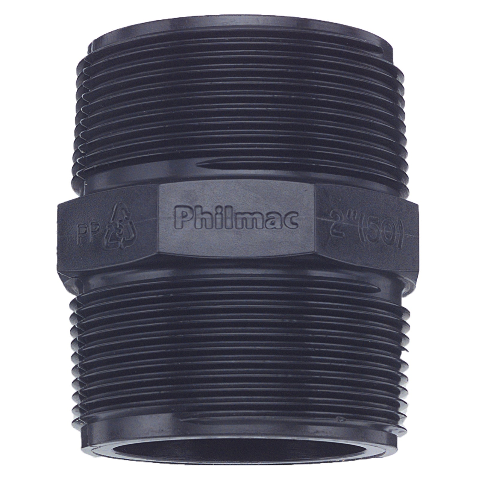 Philmac BSP Threaded Pipe Nipple 1/2" - Polypropylene Underground Rated
