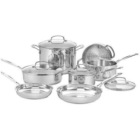 Cuisinart Chef's Classic 11 piece stainless steel cookware set - oven safe to 260°C - all cooktops - 77-11GXA