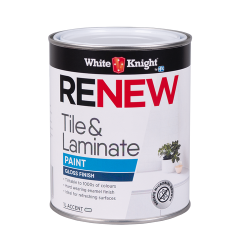White Knight 1L Renew Tile & Laminate Gloss Paint Solvent Based - Accent