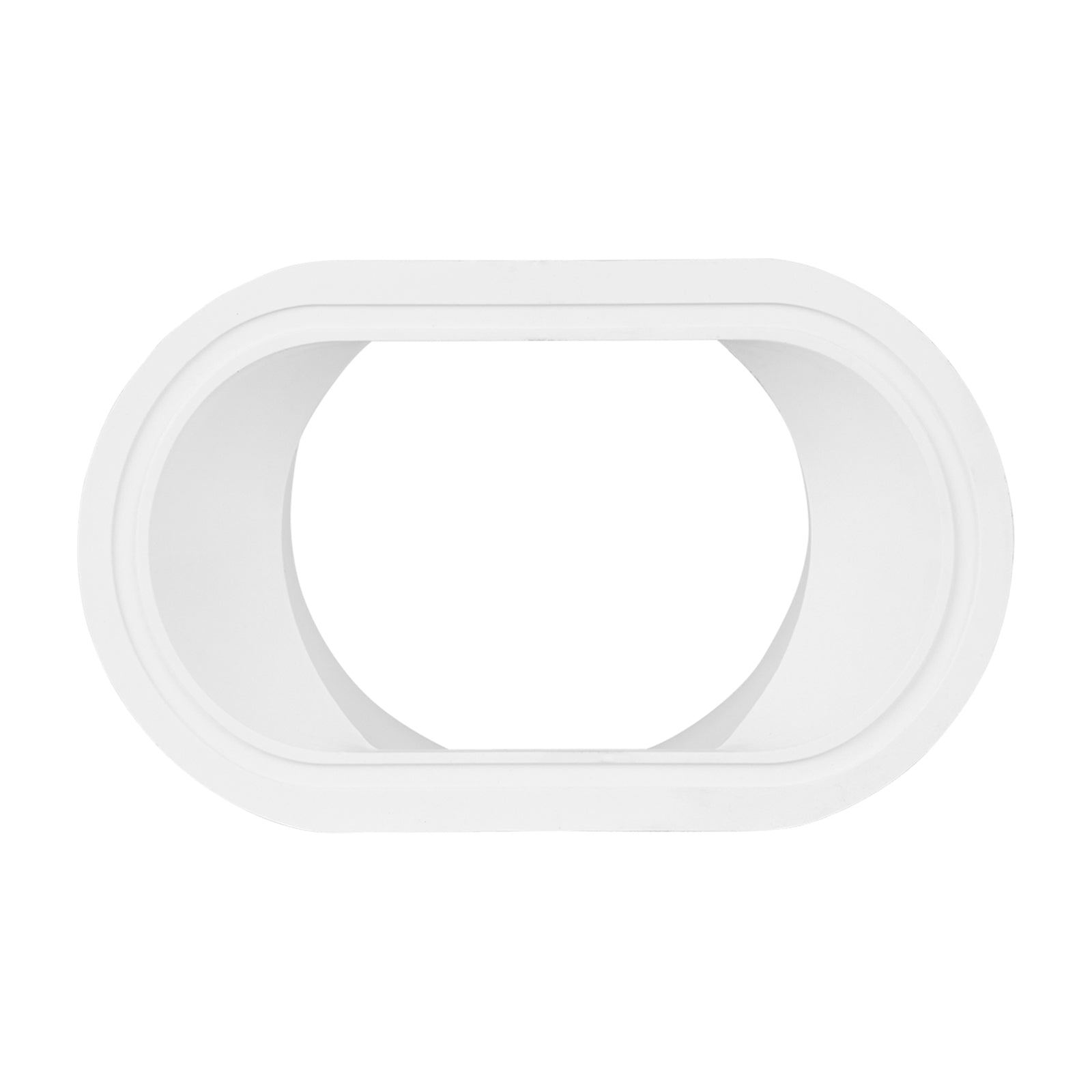 Rain Harvesting 90mm Round Male Gutter Outlet, White PVC for Flat Bottom Gutters