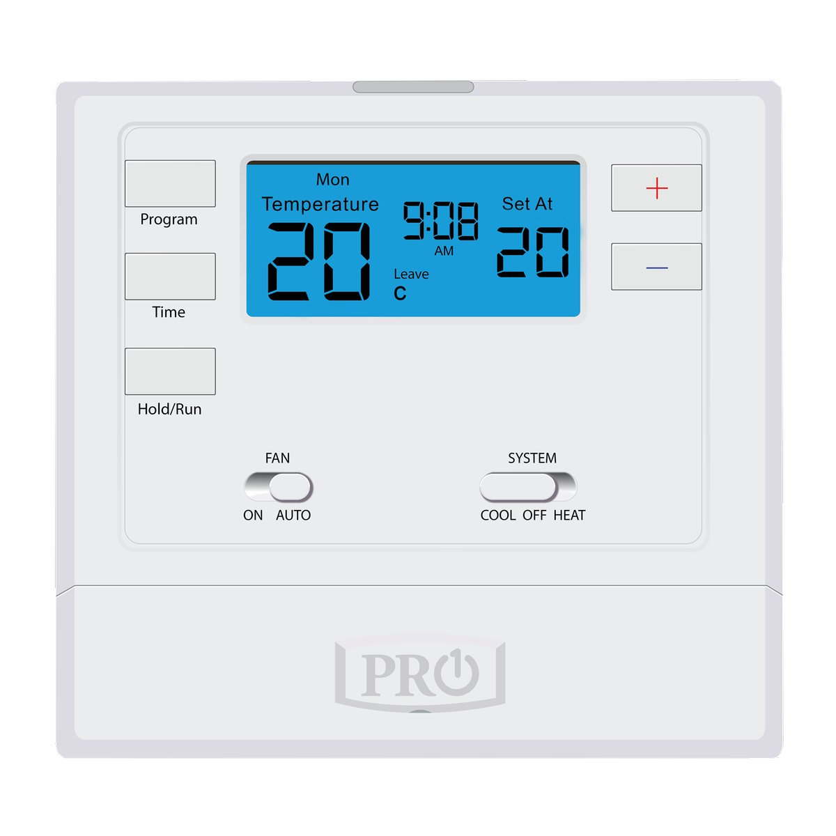 Pro1 T605 2 Thermostat - Programmable - 120mm x 110mm - White - SuperSaverAU - view 2